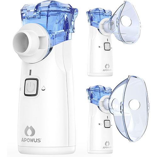 APOWUS portable nebulizer with three masks and adjustable rate